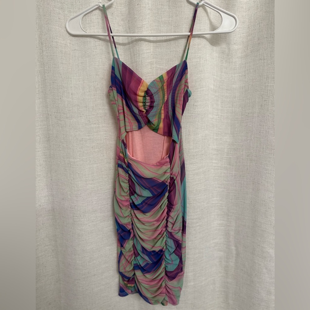 Mini multicolor club dress